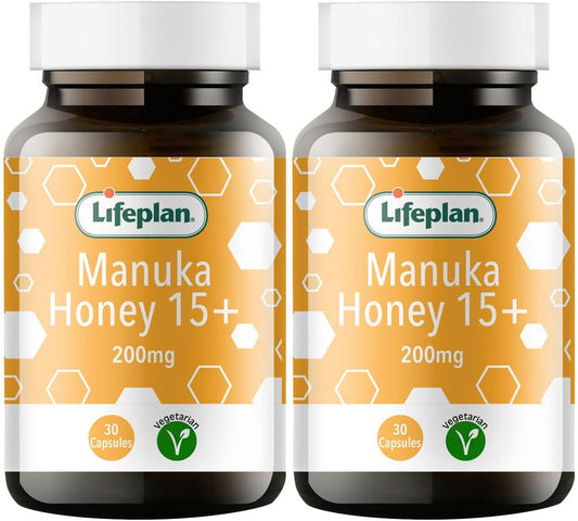 Lifeplan Active 15+ Manuka Honey 200Mg Capsules 2 X 30 Capsules