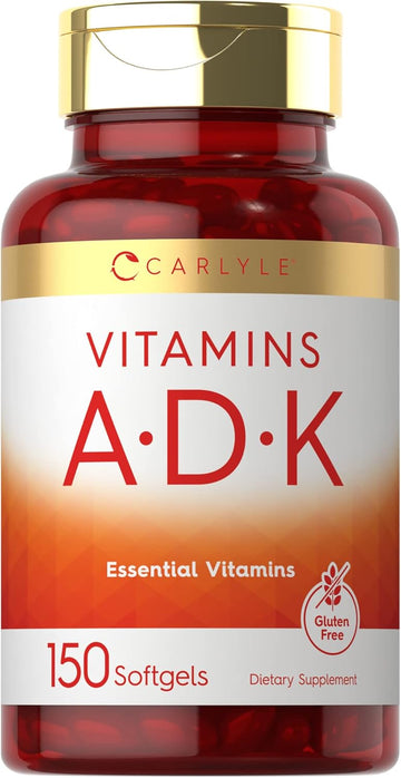 Carlyle Vitamin Adk | 150 Softgels | Non-Gmo, Gluten Free Dietary Supplement