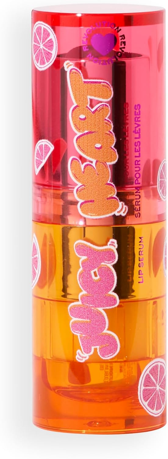 I Heart Revolution Juicy Heart Lip Serum, Nourishing & Sheer Colour Tint, Grapefruit Pink, Vegan & Cruelty-Free, 2.5G