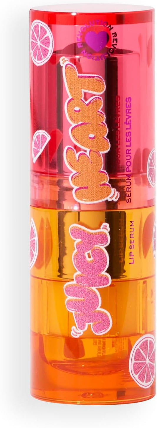 I Heart Revolution Juicy Heart Lip Serum, Nourishing & Sheer Colour Tint, Grapefruit Pink, Vegan & Cruelty-Free, 2.5G
