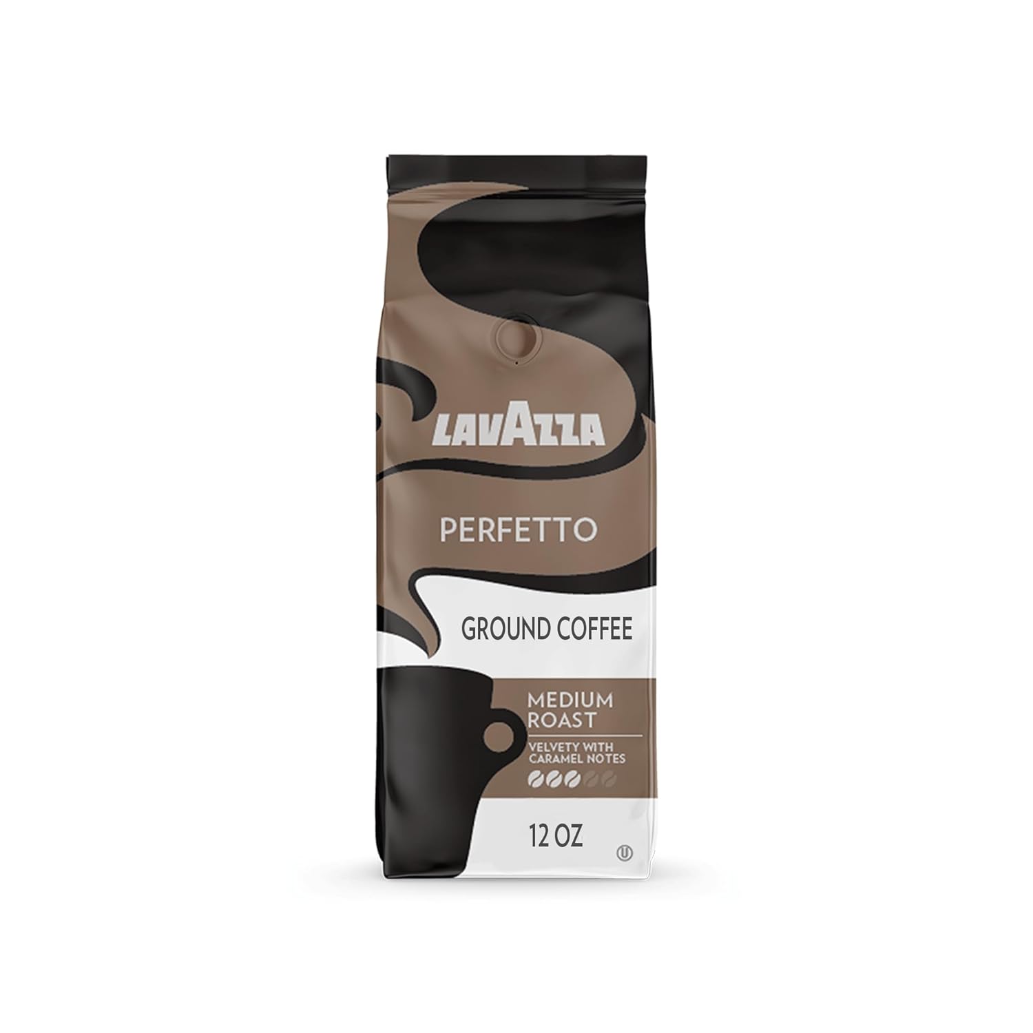 Lavazza Perfetto Ground Coffee Blend, Dark Roast, Value Pack, Non-GMO, 100% Arabica, Full-bodied, 12 Ounce (Pack of 6) - Packaging May Vary