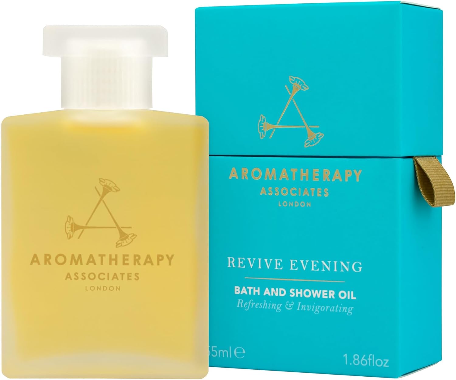 Aromatherapy Associates Bath And Shower Oil, Luxury Spa, Natural Bath, Bath Oil, Vegan, Cruelty Free, Environment Friendly (Revive Evening Bath And Shower Oil 55Ml)