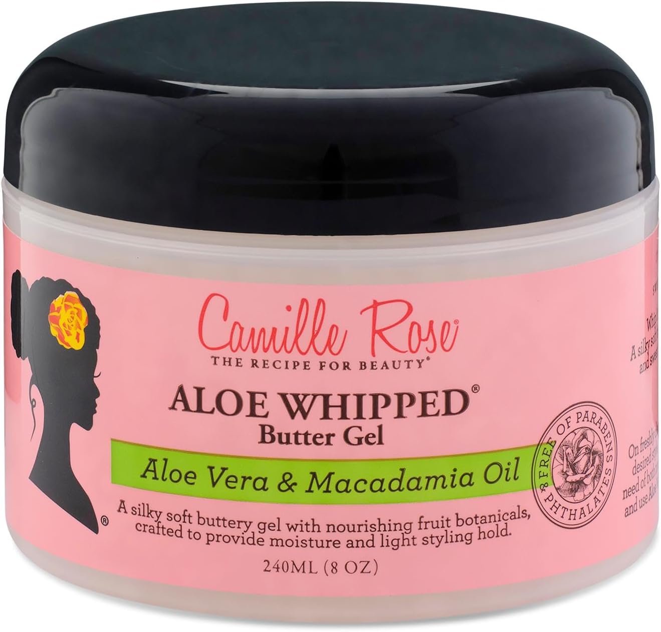 Camille Rose Aloe Whipped Butter Hair Styling Gel, All Curl Types, Style And Nourish, Aloe Vera And Macadamia Oil, 240 Ml (Pack Of 1)