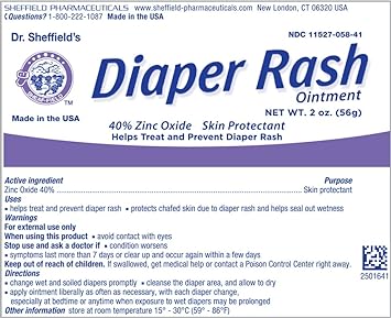 Diaper Rash Ointment Generic for Desitin 40% Zinc Oxide 2 oz 3 PACK