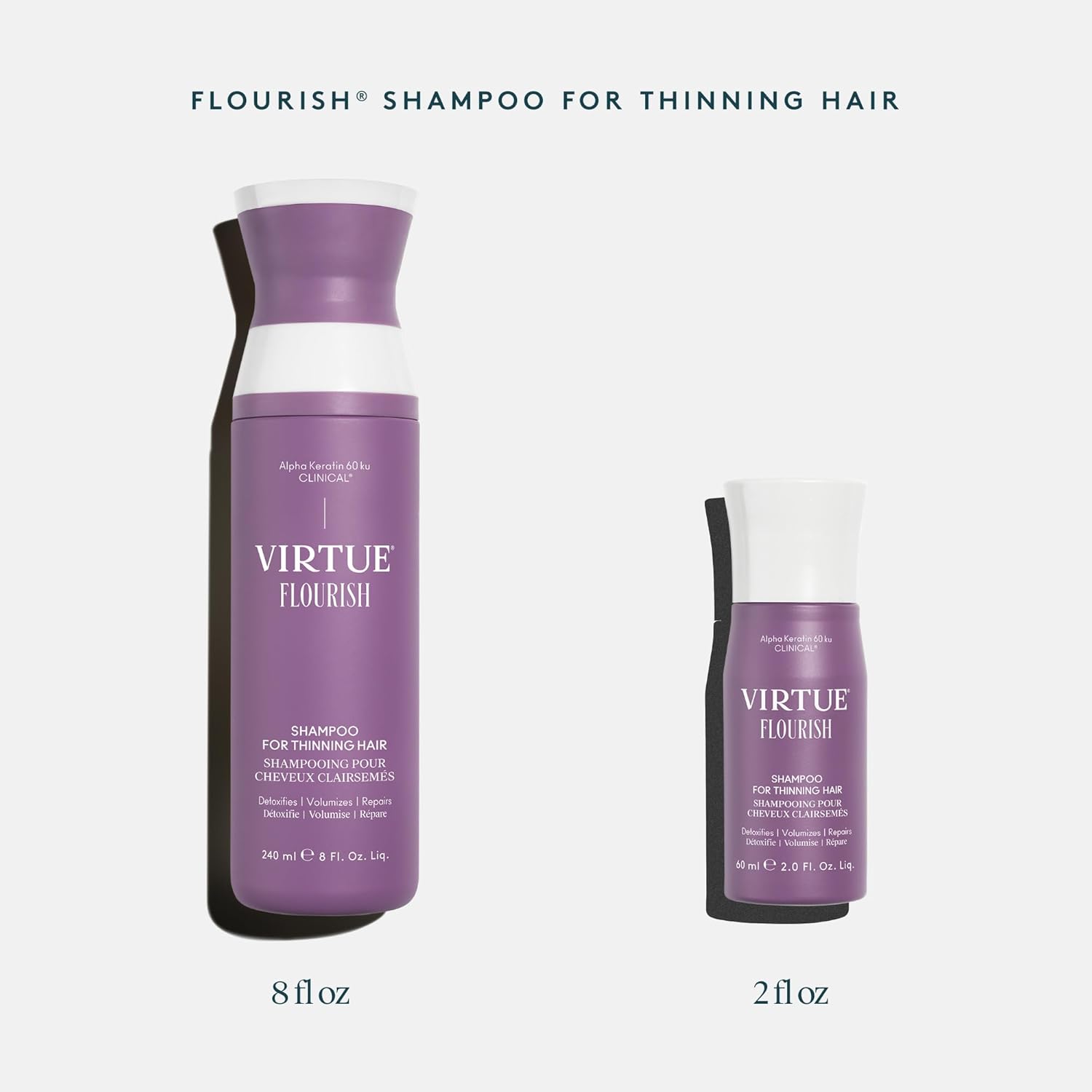 Virtue Flourish Shampoo for Thinning Hair | Detoxifies, Volumizes, Repairs Thinning Hair : Beauty & Personal Care