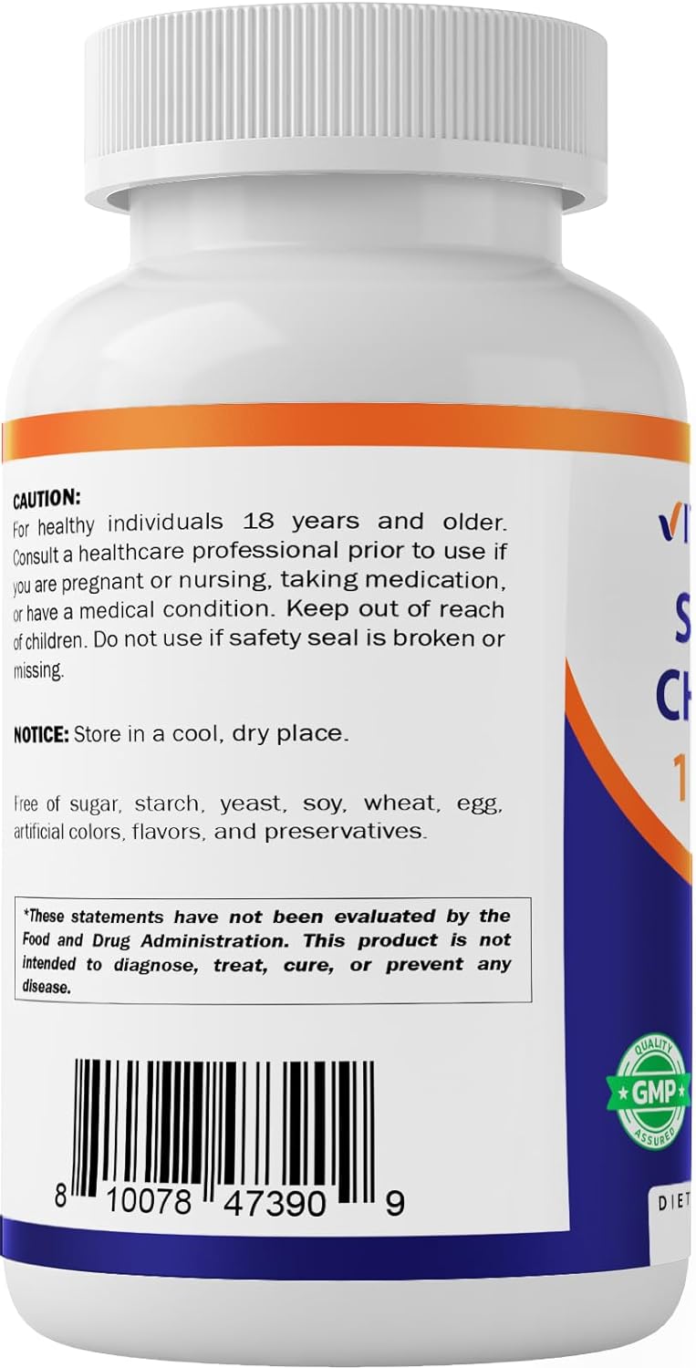 Vitamatic Sodium Chloride 1000mg, 365 Tablets - Salt Tablets, Non-GMO, Gluten Free - Electrolytes Replenisher Hydration Drink : Health & Household