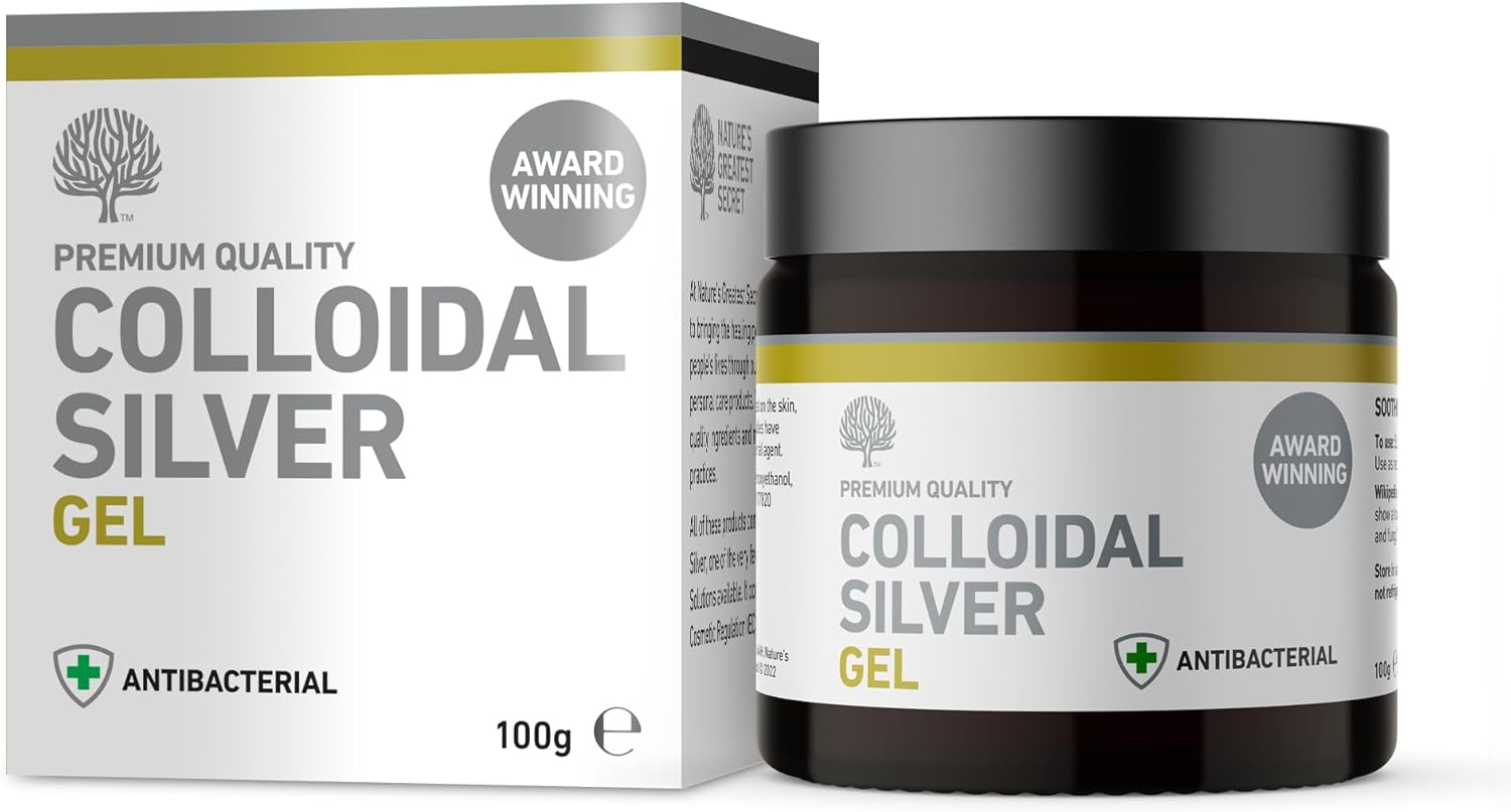 Nature'S Greatest Secret Antibacterial Multi-Purpose Gel With 98% Premium Quality Colloidal Silver 100G (Packaging May Vary)