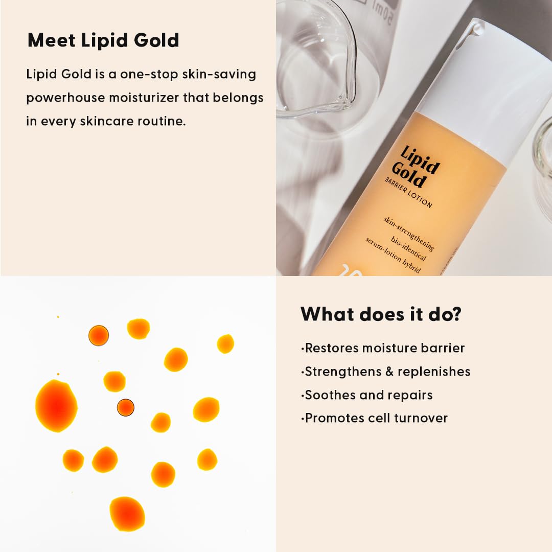 Stratia Lipid Gold Skin-Strengthening Ceramide Moisturizer With Niacinamide, Hydrates & Soothes All Skin Types, 3.4 Fl Oz : Beauty & Personal Care