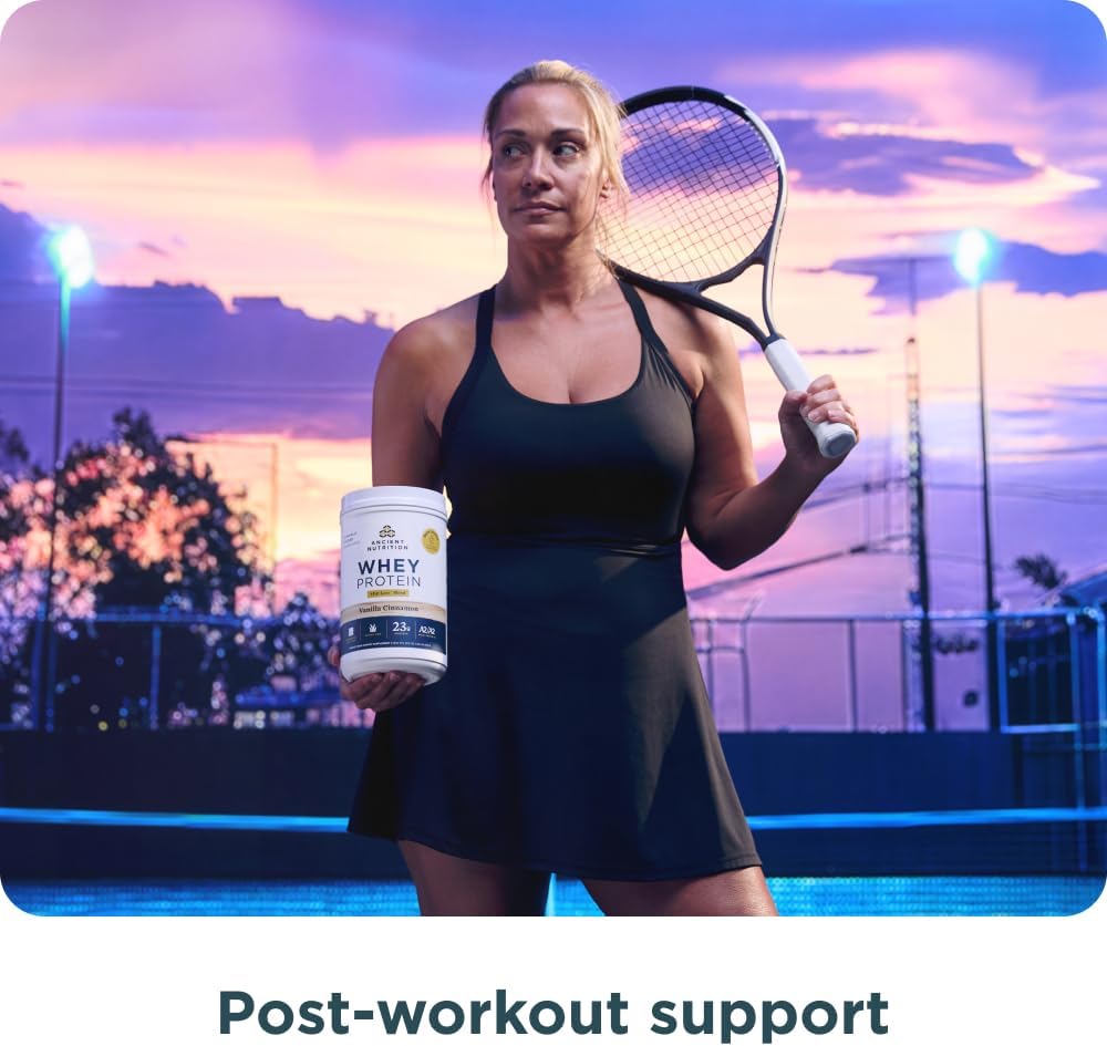 Ancient Nutrition Grass Fed Whey Protein + Fat Loss Blend, Vanilla Cinnamon, 23G Protein, Promotes Fat Loss And Boost Metabolism, Organic Regenerative A2/A2 Milk Protein,18 Servings : Health & Household