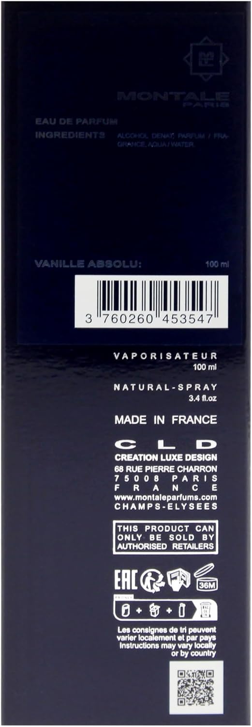 Montale Vanille Absolu For Unisex 3.4 Oz Edp Spray