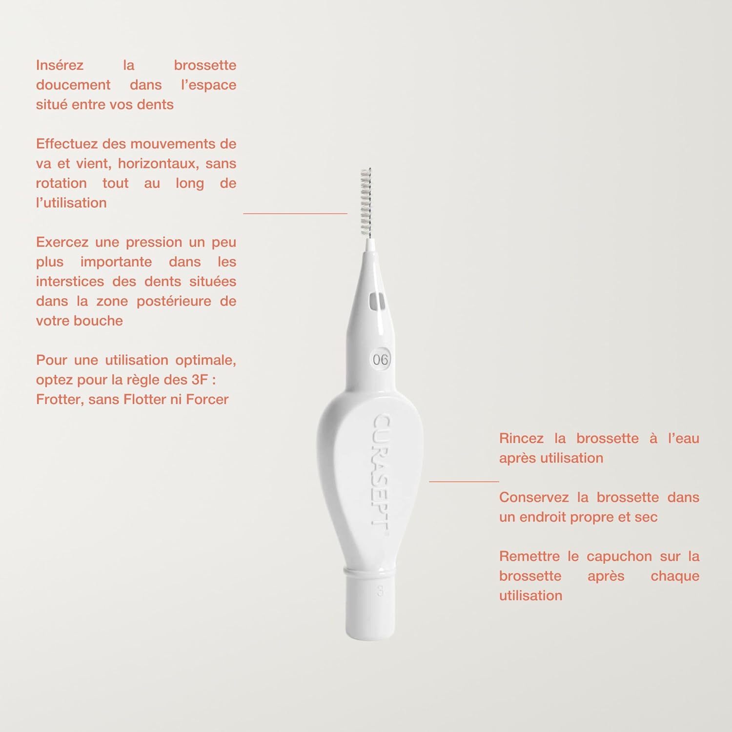 Curasept Proxi Interdental Brushes X6, White, 0.6 Mm