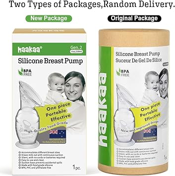 haakaa Gen.2 Manual Breast Pump 100ml/4oz - Innovative Suction Base Desigh : Baby