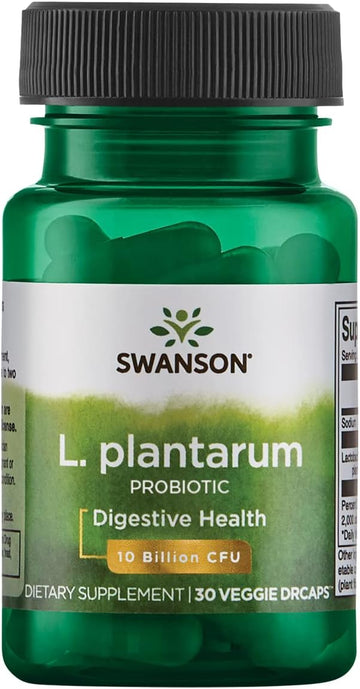 Swanson L. Plantarum - Digestive Supplement Promoting Gastrointestinal Balance & Bowel Regularity - Natural Formula to Help Reduce Bloating - (30 Veggie Capsules)