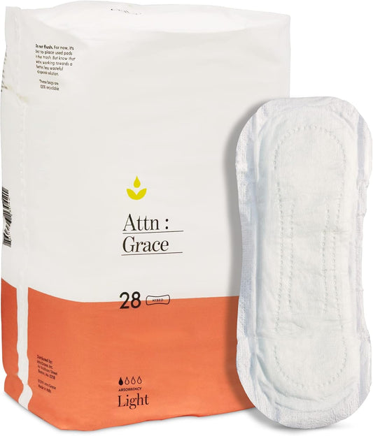 Attn: Grace Hybrid Incontinence Pads (28 Pack) & Barrier Cream Combo For Women - Light Absorbency & Light Leakage Protection, Postpartum Support, Sensitive Skin-Friendly, Breathable, Plant-Based