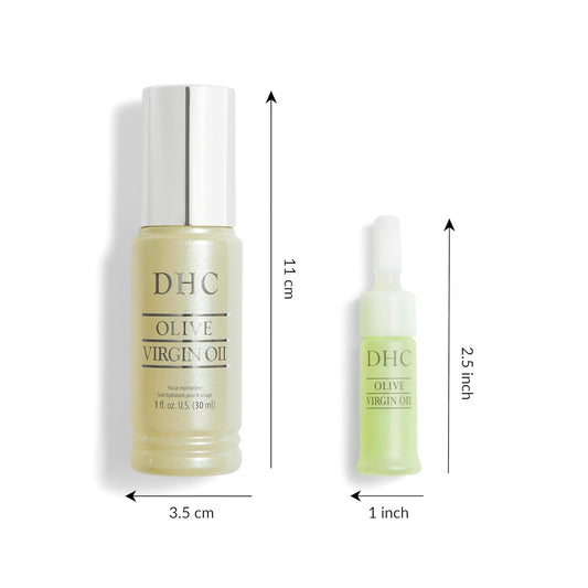 Dhc Olive Virgin Oil And Olive Virgin Oil Mini, Facial Moisturizer, Hydrating, Nourishing, Lightweight, Fragrance And Colorant Free, All Skin Types, 1 Fl. Oz. And 0.16 Fl. Oz