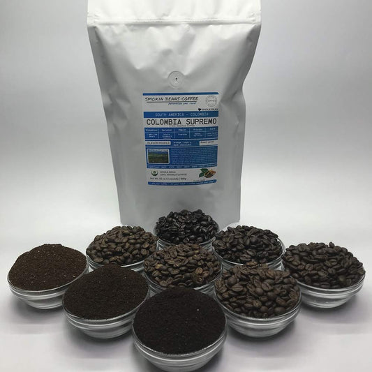  Colombia Supremo (Fresh Roasted Coffee) Arabica South America roasted-to-order daily full-city roast whole bean we can grind or provide lighter or darker roast upon request message at checkout