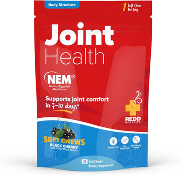 Redd Remedies, Joint Health Original, Helps Strengthen Connective Tissue And Cartilage, Black Cherry Flavor, 30 Soft Chews