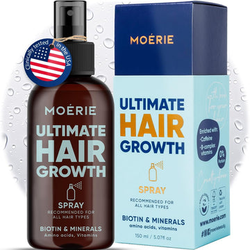 Moerie Ultimate Hair Boost Spray Designed To Strengthen Hair & Restore Scalp Health - 100% Natural Hair Serum For Hair Boost With Over 100 Minerals, Vitamins & Amino Acids - Fresh Scent - 5.07 Fl. Oz