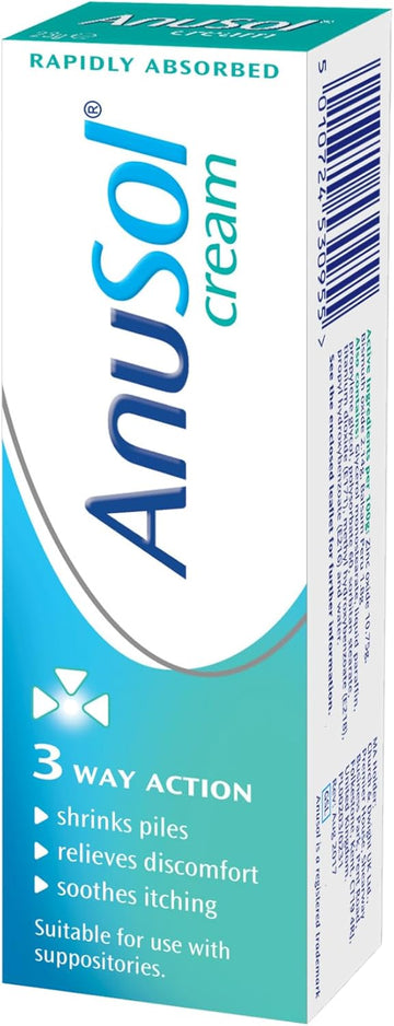 Anusol Haemorrhoids Treatment Cream – Proven Formula Shrinks Piles, Relieves Discomfort, Soothes Itching & Lubricates – 23G
