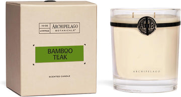 Archipelago Botanicals Bamboo Teak Boxed Candle, Bamboo and Teak, Premium Wax Blend Burns 60 Hours (10 oz)