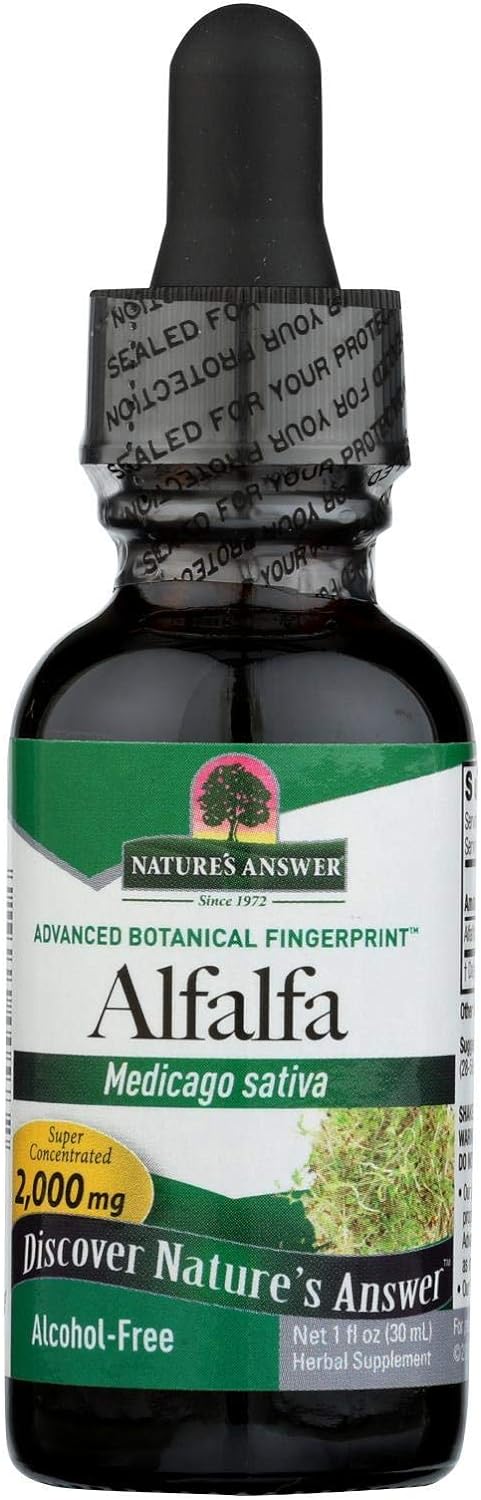 Nature'S Answer Alcohol-Free Alfalfa Herb Extract, 1-  Supports Immune System, Blood, Digestion, Energy Levels - Helps With Detoxification