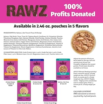 Rawz® Chicken Breast & Cheese Recipe 8/2.46 oz Pouches : Pet Supplies