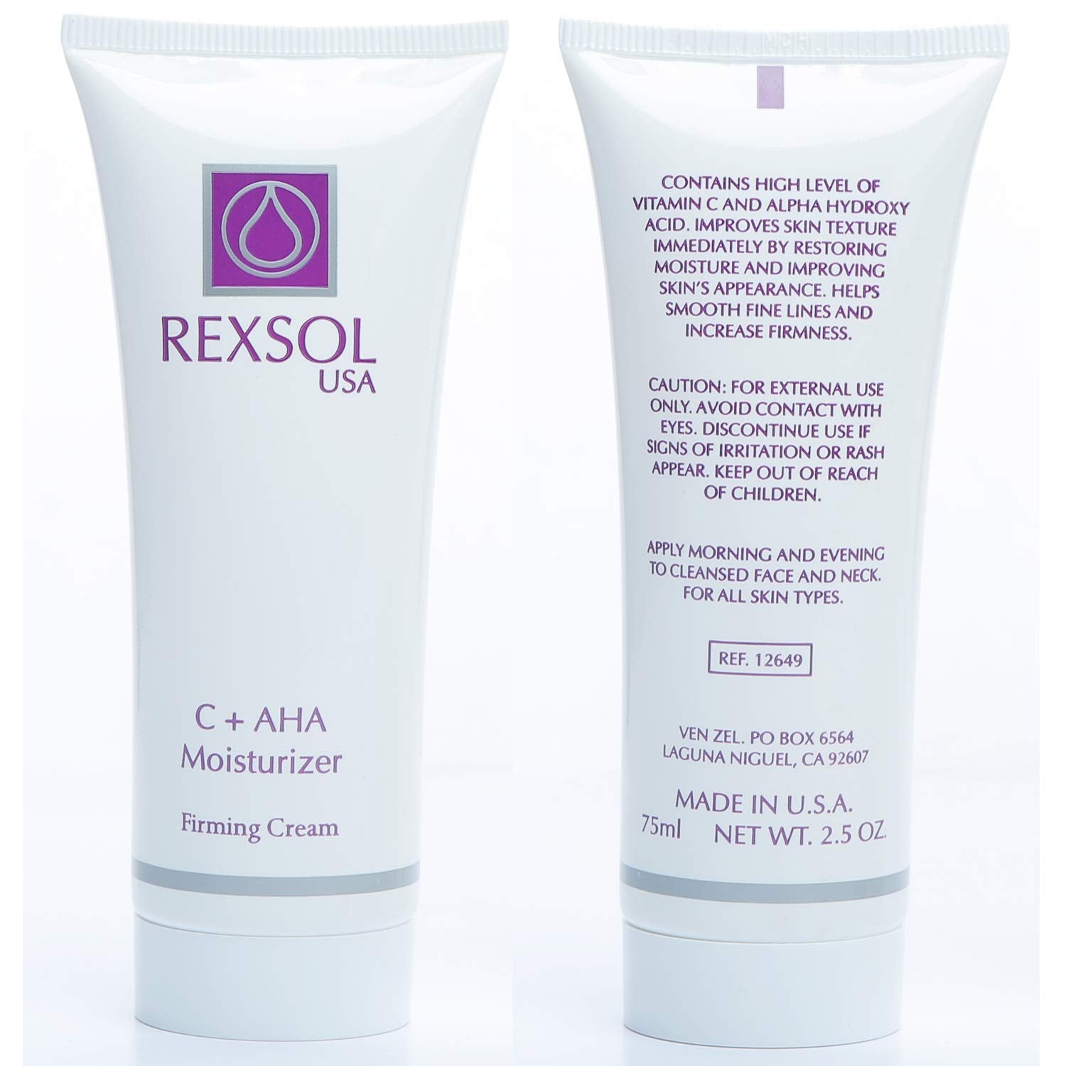 Rexsol C + Aha Moisturizer Firming Cream (75 Ml / 2.5 Fl Oz) : Beauty & Personal Care