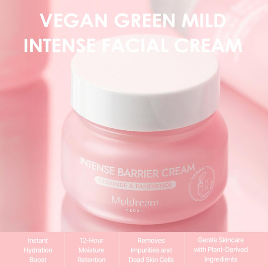 Vegan Green Mild Intense Facial Cream 2.02 Fl Oz - Sos Repair Skin Barrier Solution