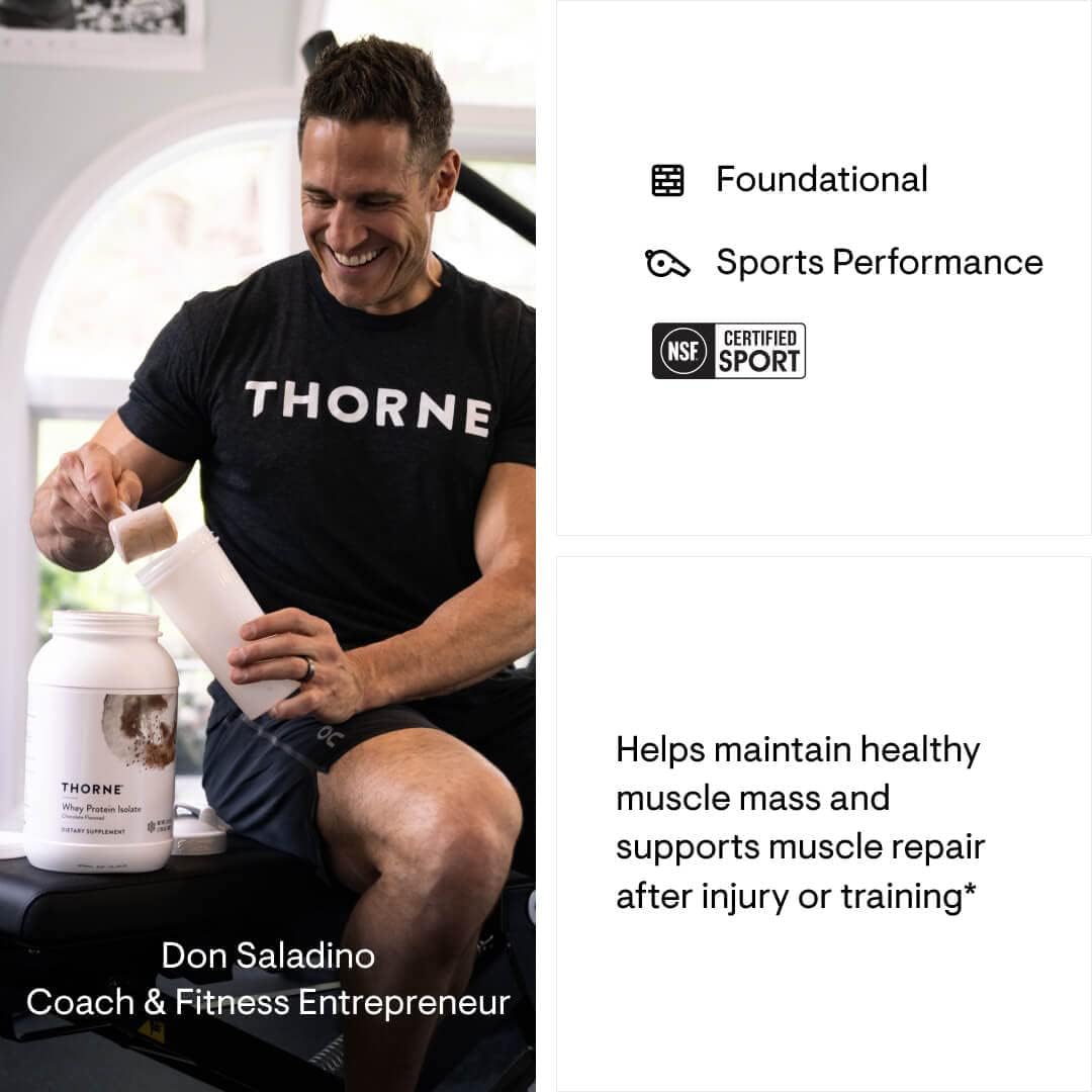 Thorne Whey Protein Isolate - 21 Grams of Easy-to-Digest Whey Protein 