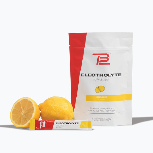 Tb12 Powdered Electrolytes Supplement Powder For Fast Hydration By Tom Brady-Lemonade, 15 Stickpacks. Natural, Easy To Mix. Low Sugar, Low Calorie, Vegan. Free Of Dairy, Gluten And Soy. Non-Gmo