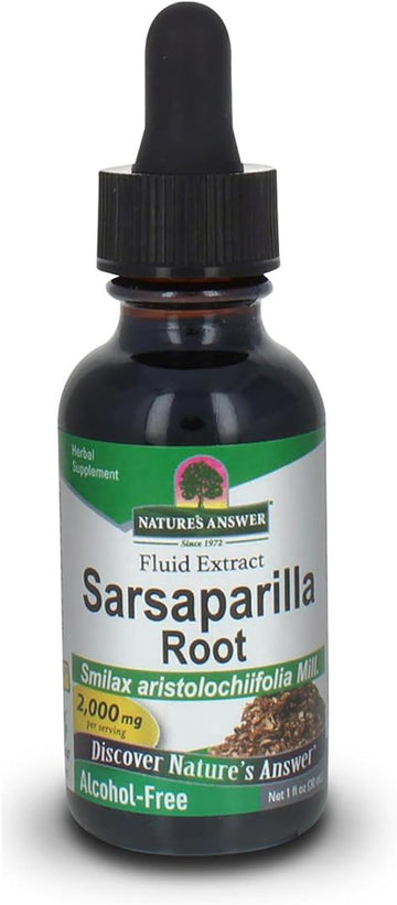 Nature'S Answer Alcohol-Free Sarsaparilla Root Liquid , 1-Fluid Ounce | Natural Cleanser & Detoxifier