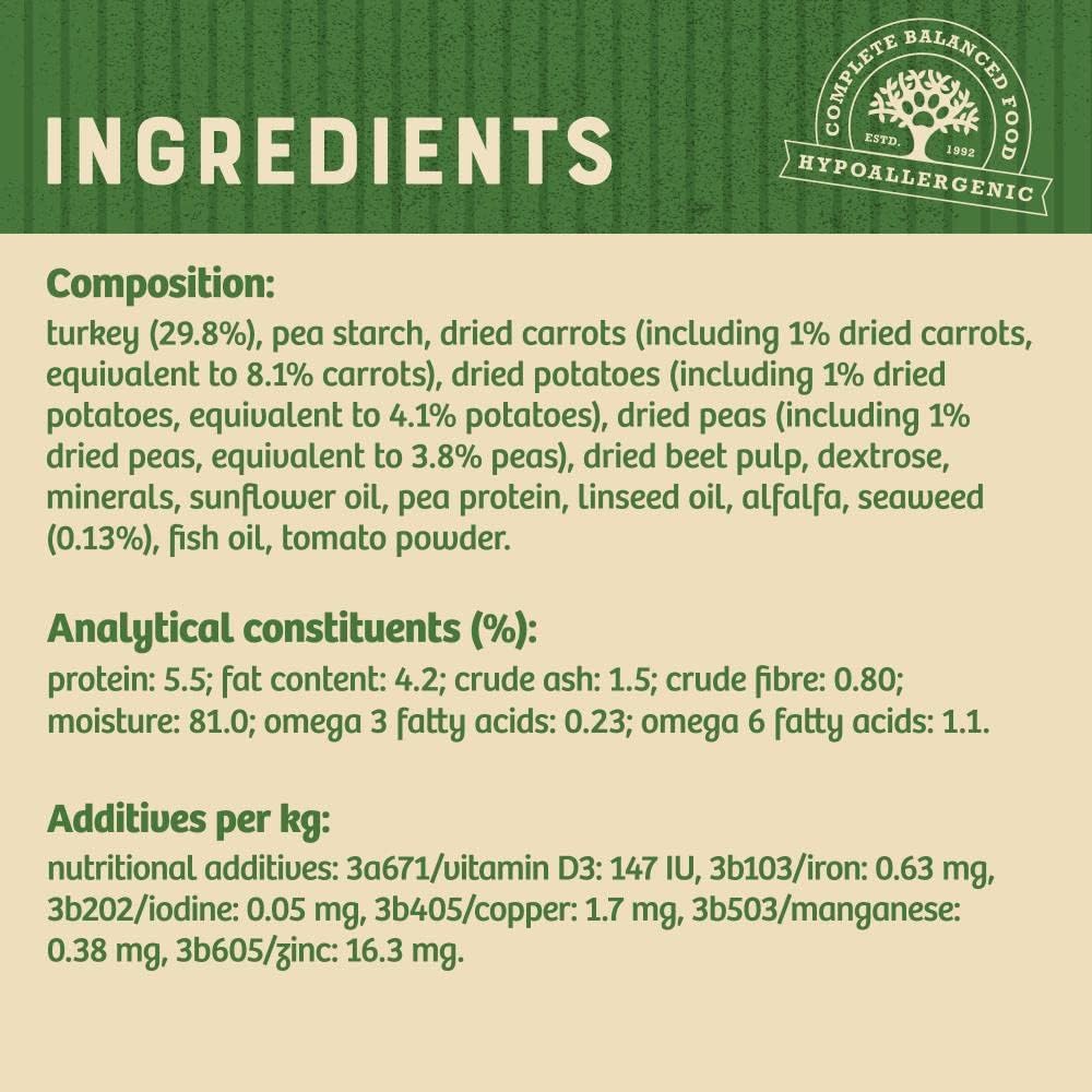 James Wellbeloved Complete Wet Adult Dog Food Turkey Rice and Vegetables, 10 x 150 g :Pet Supplies