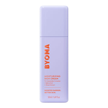 Byoma Moisturizing Rich Cream - Barrier Repair Cream Face Lotion With Bakuchiol & Shea Extract - Ceramide Face Moisturizer For Dry Skin - Anti Wrinkle, Alcohol Free Face Moisturizer - 1.69 Fl.Oz