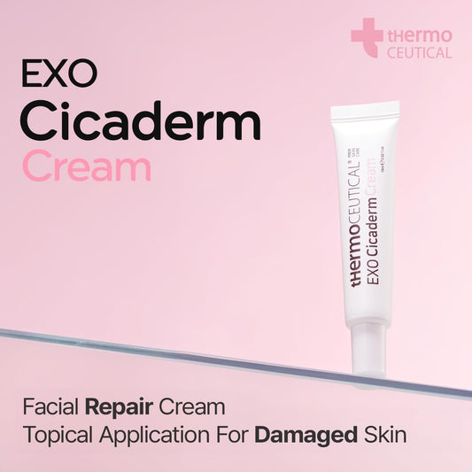 Thermoceutical Exo Cicaderm Cream - Topical Application Forms, Repair Cream, Protective Barrier, Skin Defense, Advanced Calming Formula, Comfortable Texture, 0.52 Fl.Oz