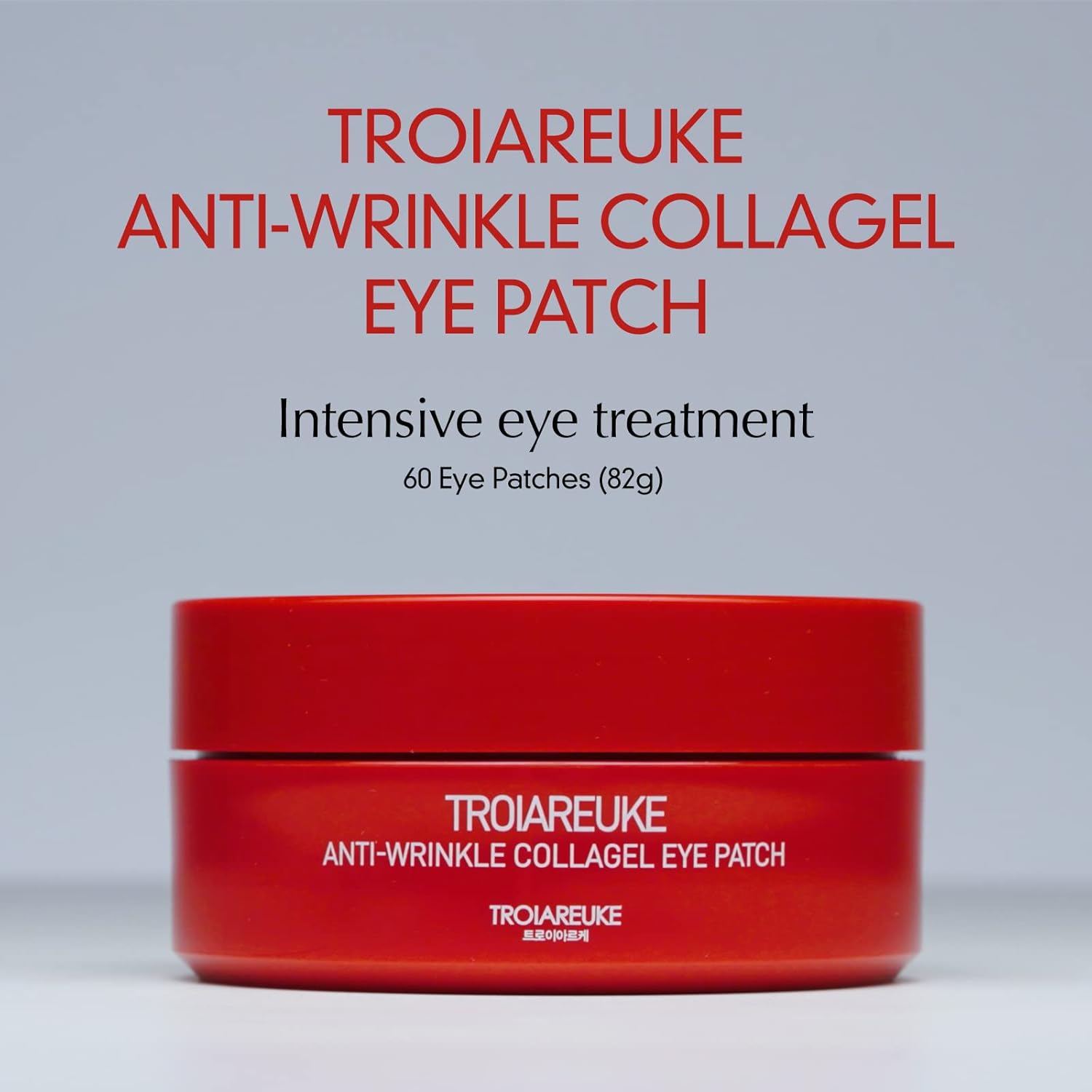 Troiareuke Anti-Wrinkle Collagel Eye Patch,Smooths Eye,Forehead,Facial Wrinkles,Reduces Puffiness & Dark Circles,Hydrogel Wrinkle Patches,Elastic,Adhesive Formulation (60Count)