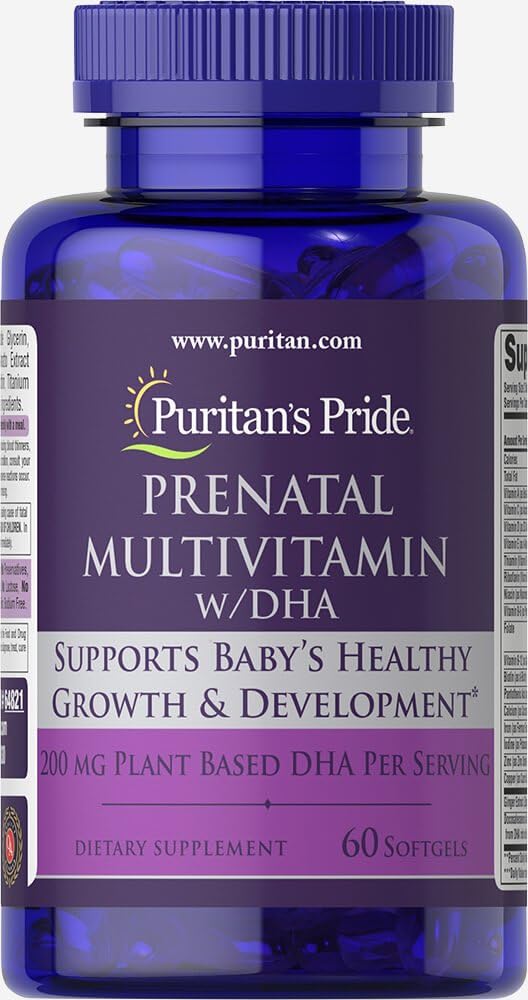 Puritan'S Pride Prenatal Multivitamin With Dha, Supports Baby'S Growth And Development**, 60 Softgels,®