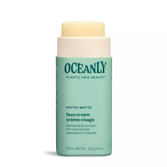 ATTITUDE Oceanly Face Cream Stick, EWG Verified, Plastic-free, Plant and Mineral-Based Ingredients, Vegan and Cruelty-free Beauty Products, PHYTO MATTE, Unscented, 0.3 Ounce
