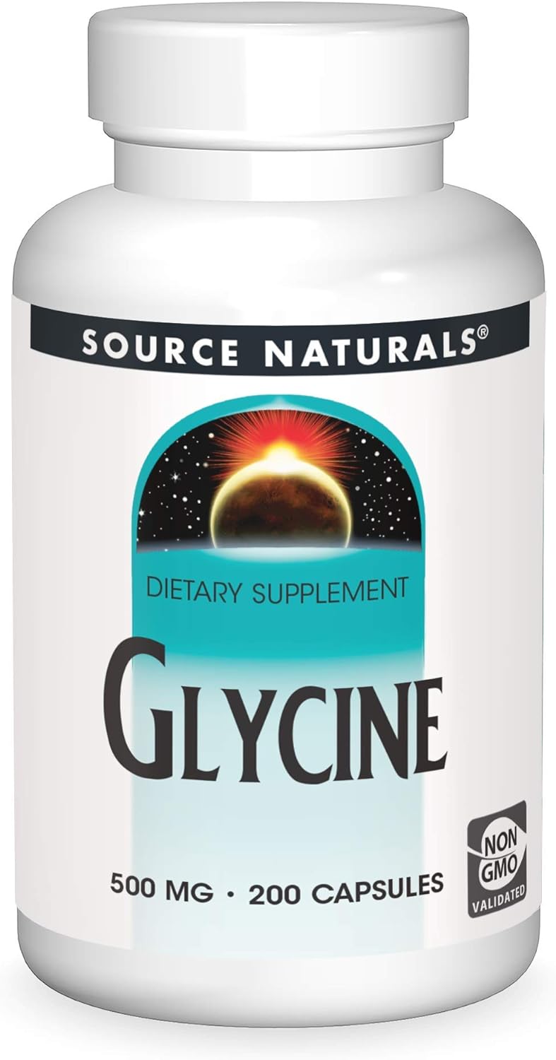 Source Naturals Glycine 500 Mg Amino Acid Dietary Supplement - 200 Capsules