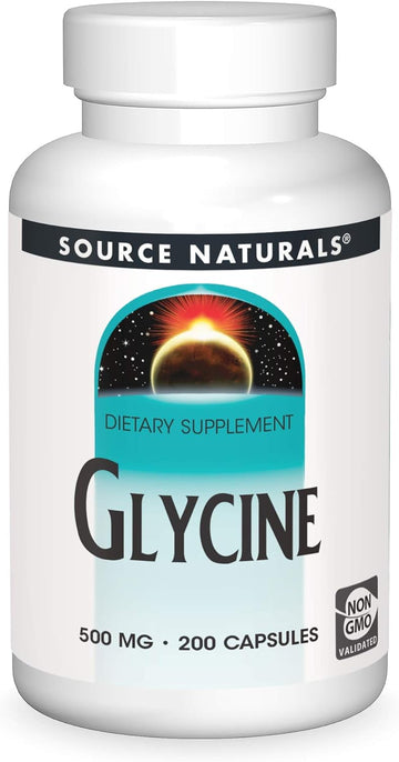 Source Naturals Glycine 500 Mg Amino Acid Dietary Supplement - 200 Capsules