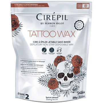 Cirepil - Tattoo - Sublim Care - 800G, 28.22Oz Patented Wax Beads For Tattooed Areas - Illuminates, Redefines & Brightens Skin