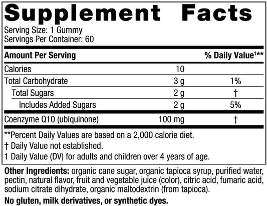Nordic Naturals Coq10 Gummies, Strawberry - 60 Gummies - 100 Mg Coenzyme Q10 (Coq10) - Great Taste - Heart Health, Cellular Energy Production, Antioxidant Support - Non-Gmo, Vegan - 60 Servings