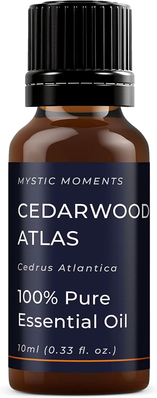 Mystic Moments | Cedarwood Atlas Essential Oil 10ml - Pure & Natural oil for Diffusers, Aromatherapy & Massage Blends Vegan GMO Free