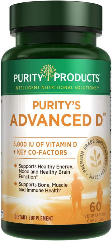 Purity Products Dr. Cannell's Advanced D from Vitamin D3 Super Formula - Packed with Vitamin D, Vitamin K2, Zinc, Magnesium Citrate, Boron and Taurine - 60 Vegetarian Capsules