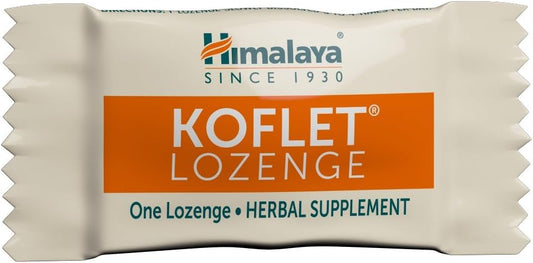 Himalaya Koflet Lozenges, Original Menthol Flavor, Natural Herbal Cough Drop For Warming Relief And Soothing Throat Comfort, 130 Mg, 20 Lozenges