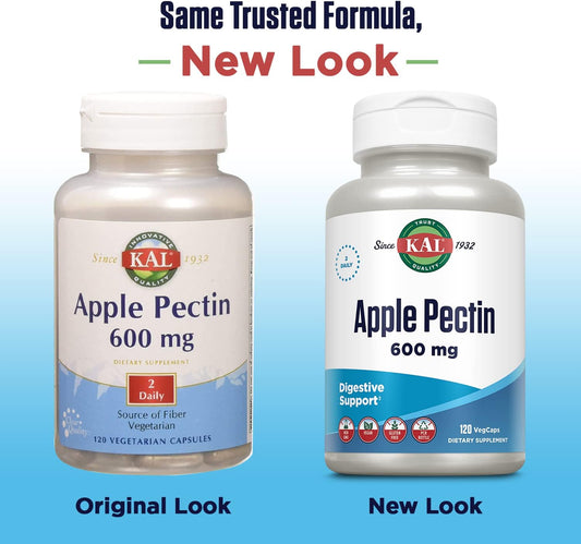 Kal 600 Mg Apple Pectin, 120 Count