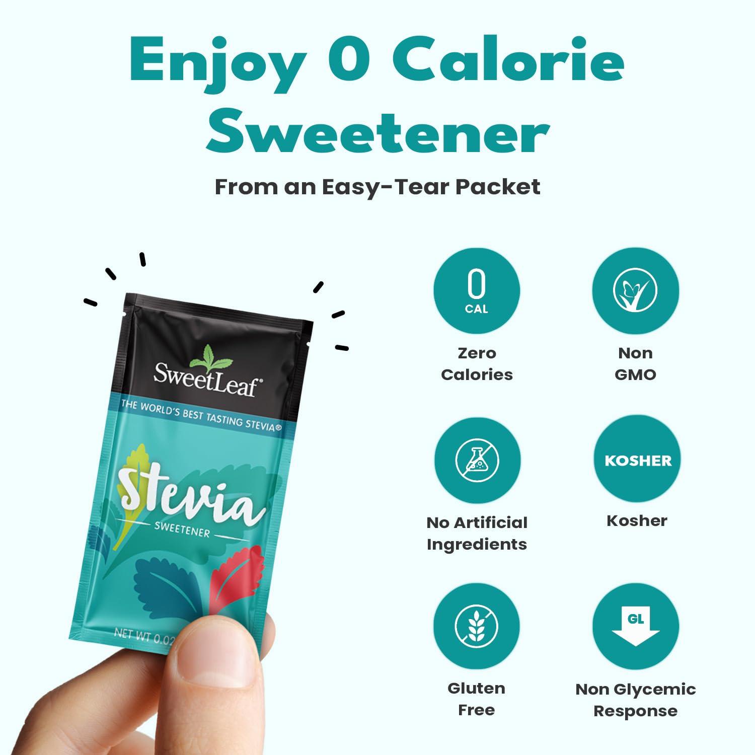 SweetLeaf Stevia Packets - Zero Calorie Natural Stevia Powder, No Bitter Aftertaste, Sugar Substitute for Keto Coffee, Nothing Artificial, Non-GMO Stevia Sweetener Packets, 70 Count (Pack of 4) : Grocery & Gourmet Food