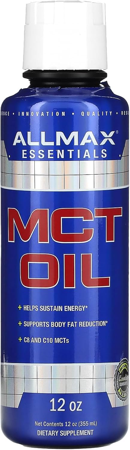 Allmax Essentials Mct Oil - 12 Oz - Supports Energy & Metabolism - Great For Keto Diets - Vegetarian, Gluten Free - 24 Servings