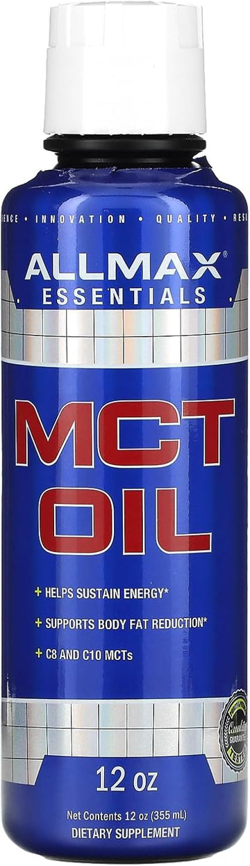 Allmax Essentials Mct Oil - 12 Oz - Supports Energy & Metabolism - Great For Keto Diets - Vegetarian, Gluten Free - 24 Servings