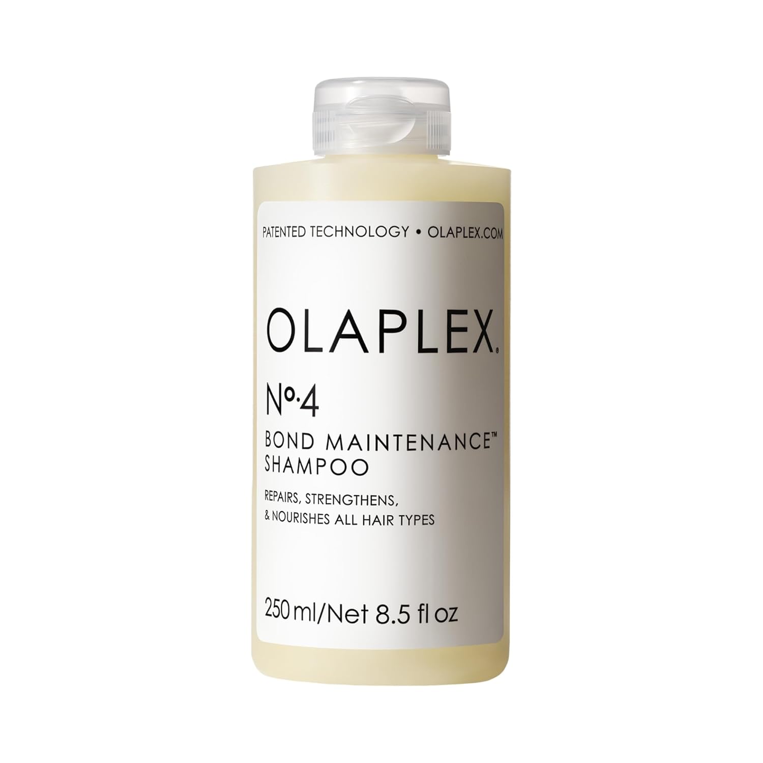 Olaplex No. 4 Bond Maintenance Shampoo, Repairs, Strengthens, & Nourishes All Hair Types, Adds Shine & Leaves Hair Feeling Soft, 8.5 Fl Oz