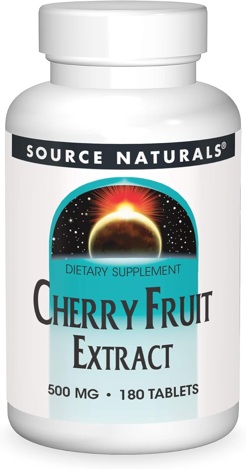Source Naturals Cherry Fruit Extract, Helps To Support The Body'S Natural System Of Metabolizing Uric Acid*, 500 Mg - 180 Tablets